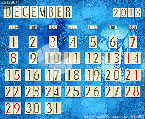 Image of December 2013 - Calendar