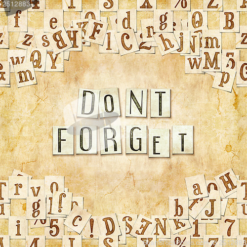 Image of don't forget