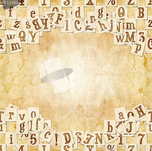 Image of letter seamless texture with space for text