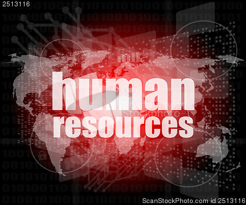 Image of human resources digital touch screen interface