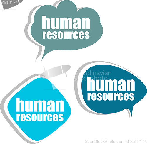 Image of human resources . Set of stickers, labels, tags. Template for infographics