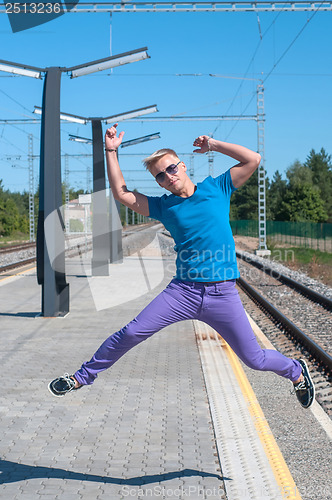 Image of Handsome man on platform