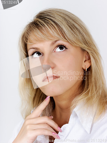 Image of Portrait of a beautiful attractive blonde