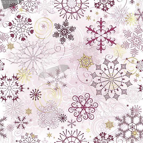 Image of Christmas pink seamless pattern