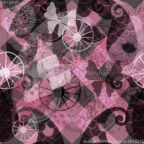 Image of Seamless dark purple pattern