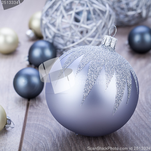 Image of festive glitter christmas decoration