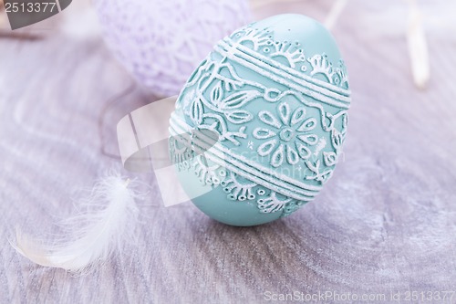 Image of beautiful easter egg decoration colorfull eggs seasonal pastel 