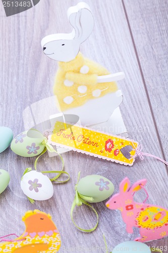 Image of festive traditional easter egg decoration 