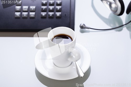 Image of have a break in office coffe on desk business lifestyle