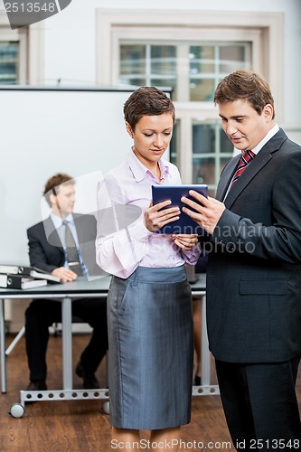 Image of business people working in office teamwork 