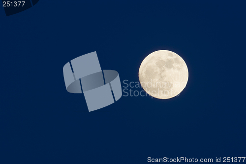 Image of Moon in dark blue sky