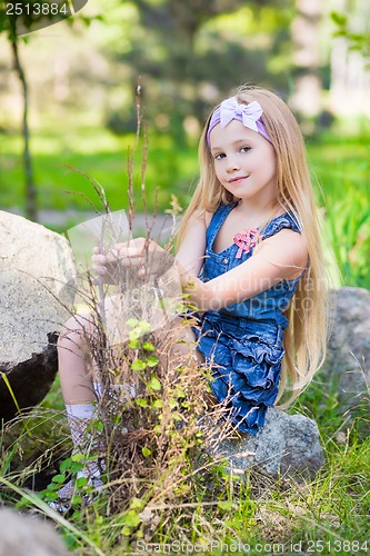 Image of Nice little blond girl