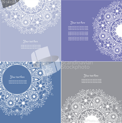 Image of Set of Four Decorative Vintage Design Element