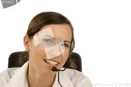 Image of Young woman in call-center