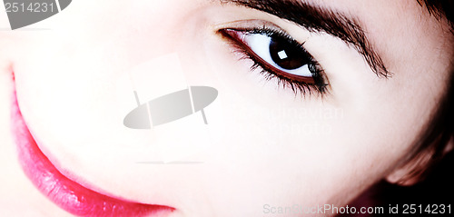 Image of Beautiful young woman face. 