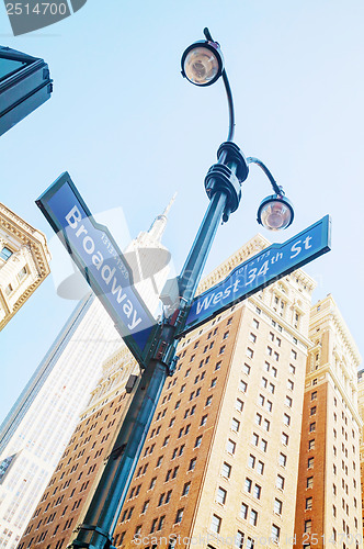 Image of Broadway sign and Empire State building