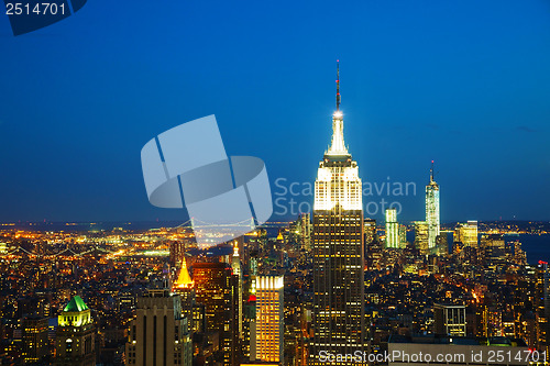 Image of New York City cityscape in the night