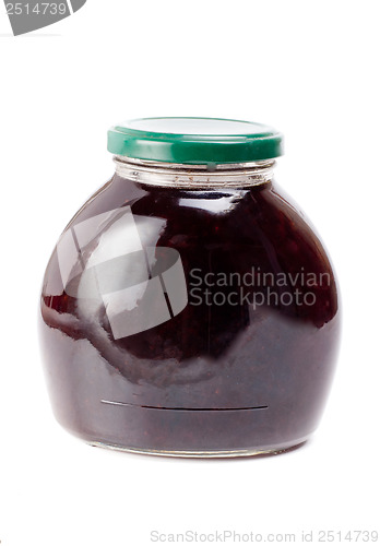 Image of red jam isolation on  white  background