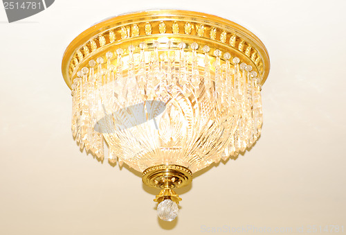 Image of elegant crystal vintage chandelier 