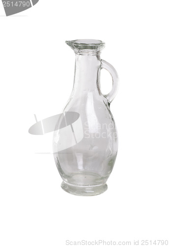 Image of glass decanter isolation on white 