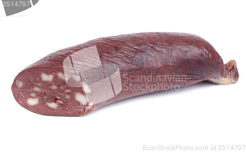 Image of  Sausage isolated on white background  Meat product.