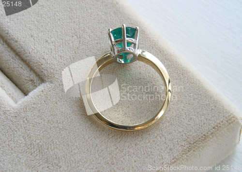 Image of green emerald ring