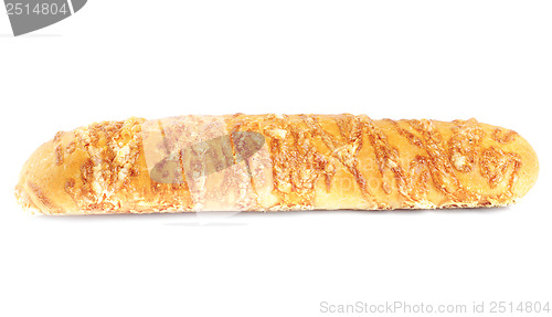 Image of White bread loaf isolated on white background 