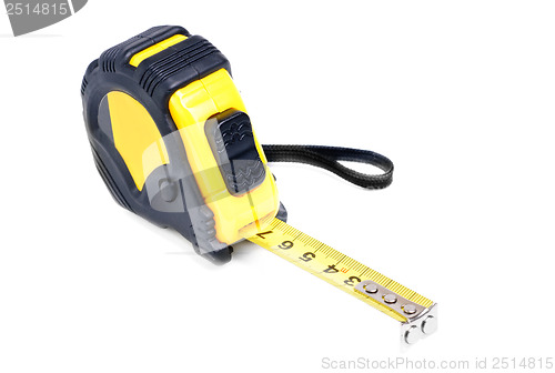 Image of tape measure isolated on white background 