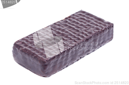 Image of chocolate wafer isolated on a white background 