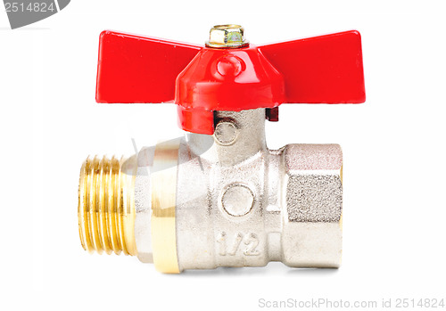 Image of water valve set isolated on white background 