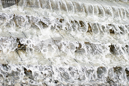 Image of Water encroaching on the stairs. 