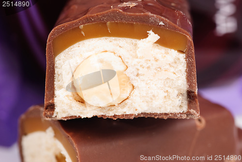 Image of chocolate bar as background 