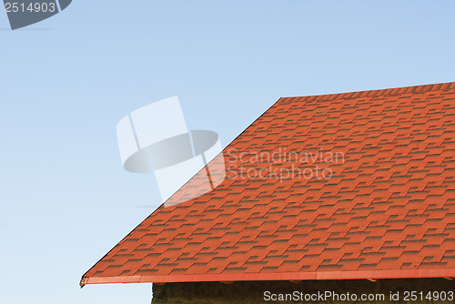 Image of roof  and  blue sky