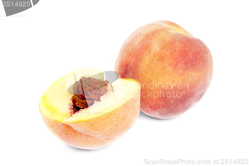 Image of peach on a white background 