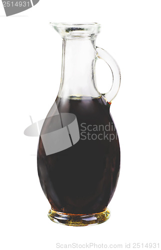 Image of Vinegar balsamico bottle isolated on white background