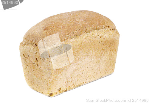 Image of White bread loaf isolated on white background 