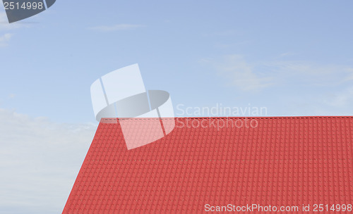 Image of roof and blue sky 