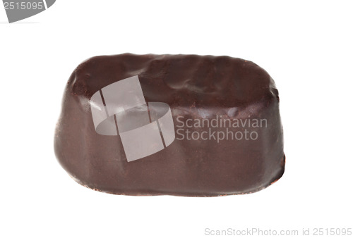 Image of candy in a chocolate on a white background 