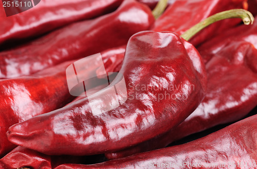 Image of dried red hot  pepper  background