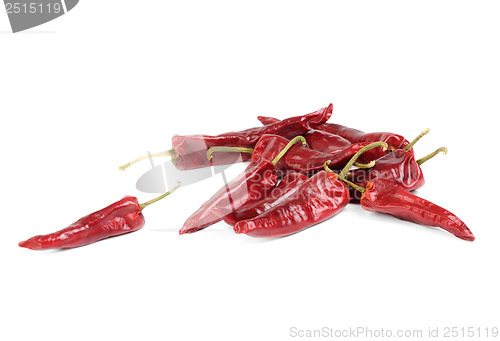Image of some hot red pepper isolation on white 