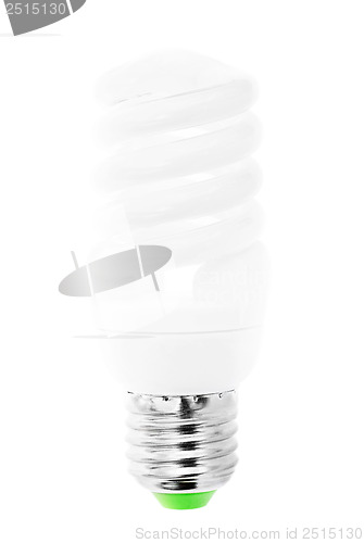 Image of Energy saving  light bulb on white bakground 