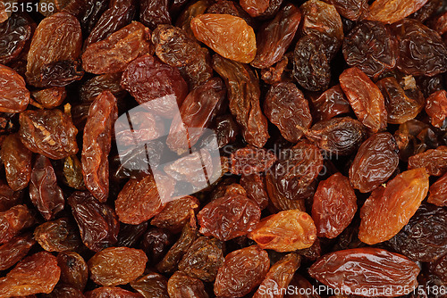 Image of raisins close- up food background 