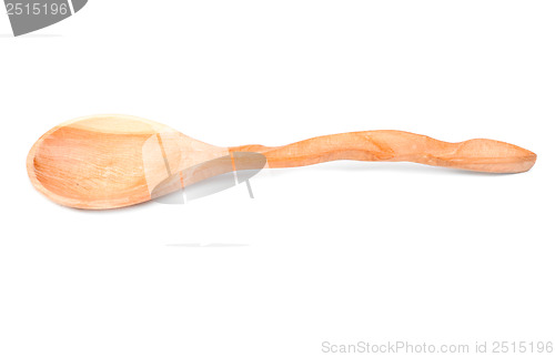 Image of wooden spoon from the juniper isolated on a white background 