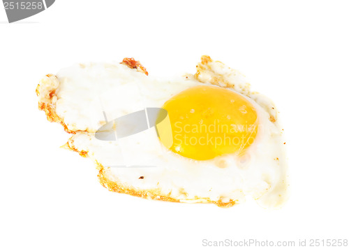 Image of Fried egg isolated  on  white  background