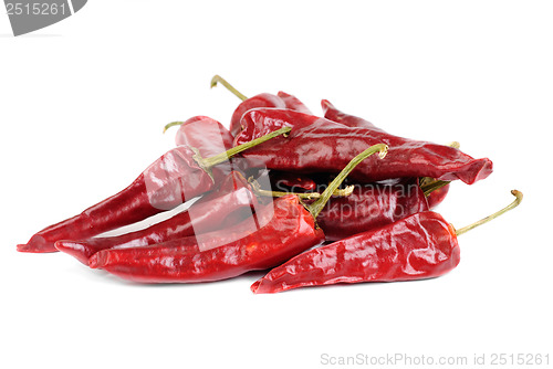 Image of Some hot  red  pepper  isolation  on  white