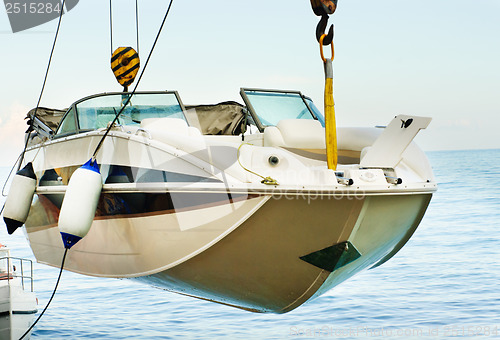 Image of boat lift for dry storage 