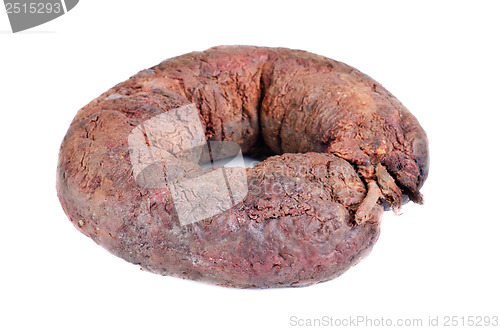 Image of Homemade sausage   isolated on  white background