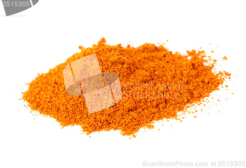 Image of Red pepper spice isolated on white background. 