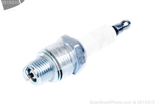 Image of one new spark-plug isolated on the white background 