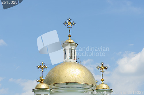 Image of Dome of the church  very - nadezhdy - lyubvi. Poltava. Ukraine.